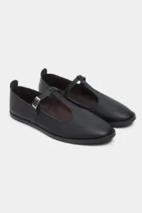 Nisantasi Shoes Mabel Black MATTE Hair Clip Detailed Flat Sole Women Flats - Image 7