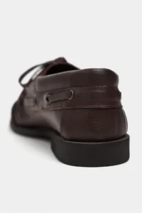 Nisantasi Shoes Katy BROWN MATTE LEATHER lace Detailed Women Loafer Shoes - Image 5