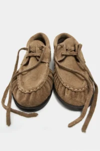 Nisantasi Shoes Katy ROME BEIGE Suede Leather lace Detailed Women Loafer Shoes - Image 8