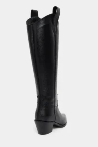 Nisantasi Shoes SYDLEY Black GENUINE Leather Pointed toe Women Heels Dallas Boots - Image 11