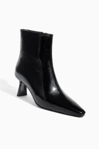 camaiore Black Patent Special Design Heels Women Boots