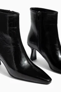 camaiore Black Patent Special Design Heels Women Boots - Image 2