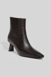 camaiore Bitter Coffee Leather Special Design Heels Women Boots - Image 2