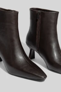 camaiore Bitter Coffee Leather Special Design Heels Women Boots - Image 3