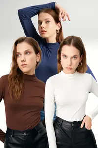 Bipantolon Women Bitter Coffee WHITE NAVY BLUE 3 Sets Blouse