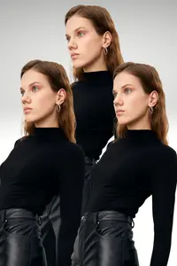 Bipantolon Women Black 3 Sets Blouse
