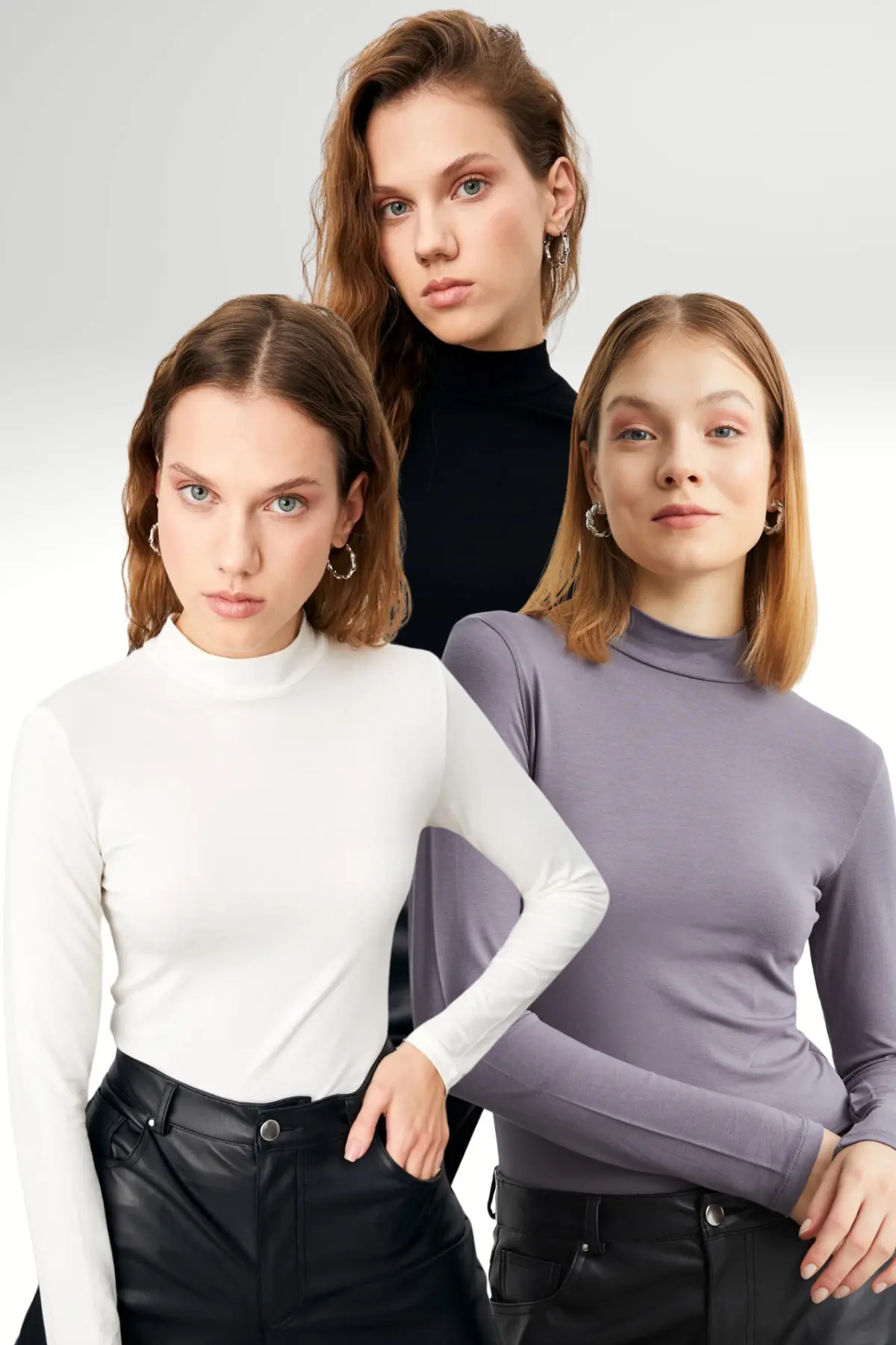 Bipantolon Women Gray Black WHITE 3 Sets Blouse