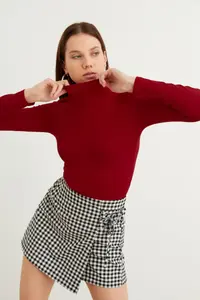 Bipantolon Women Burgundy Cream Black 3 Sets Blouse - Image 2