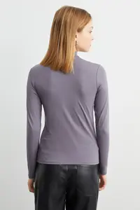 Bipantolon Women Gray NAVY BLUE Bitter Coffee 3 Sets Blouse - Image 2