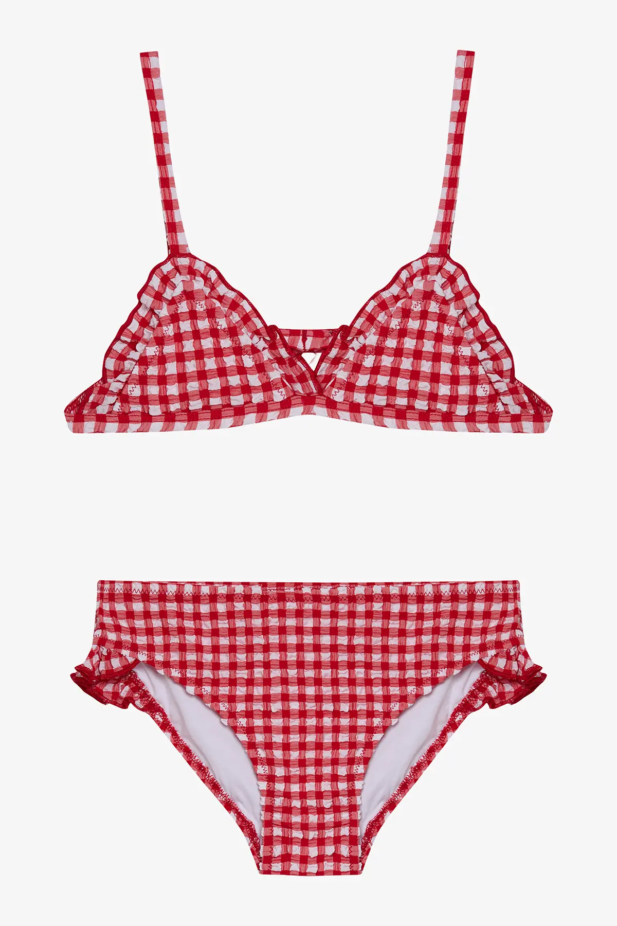 Penti Girl's Gingham Triangle Multicolored Bikini Set
