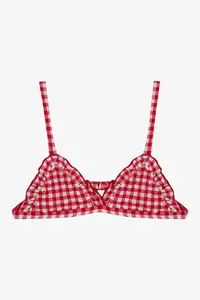 Penti Girl's Gingham Triangle Multicolored Bikini Set - Image 2