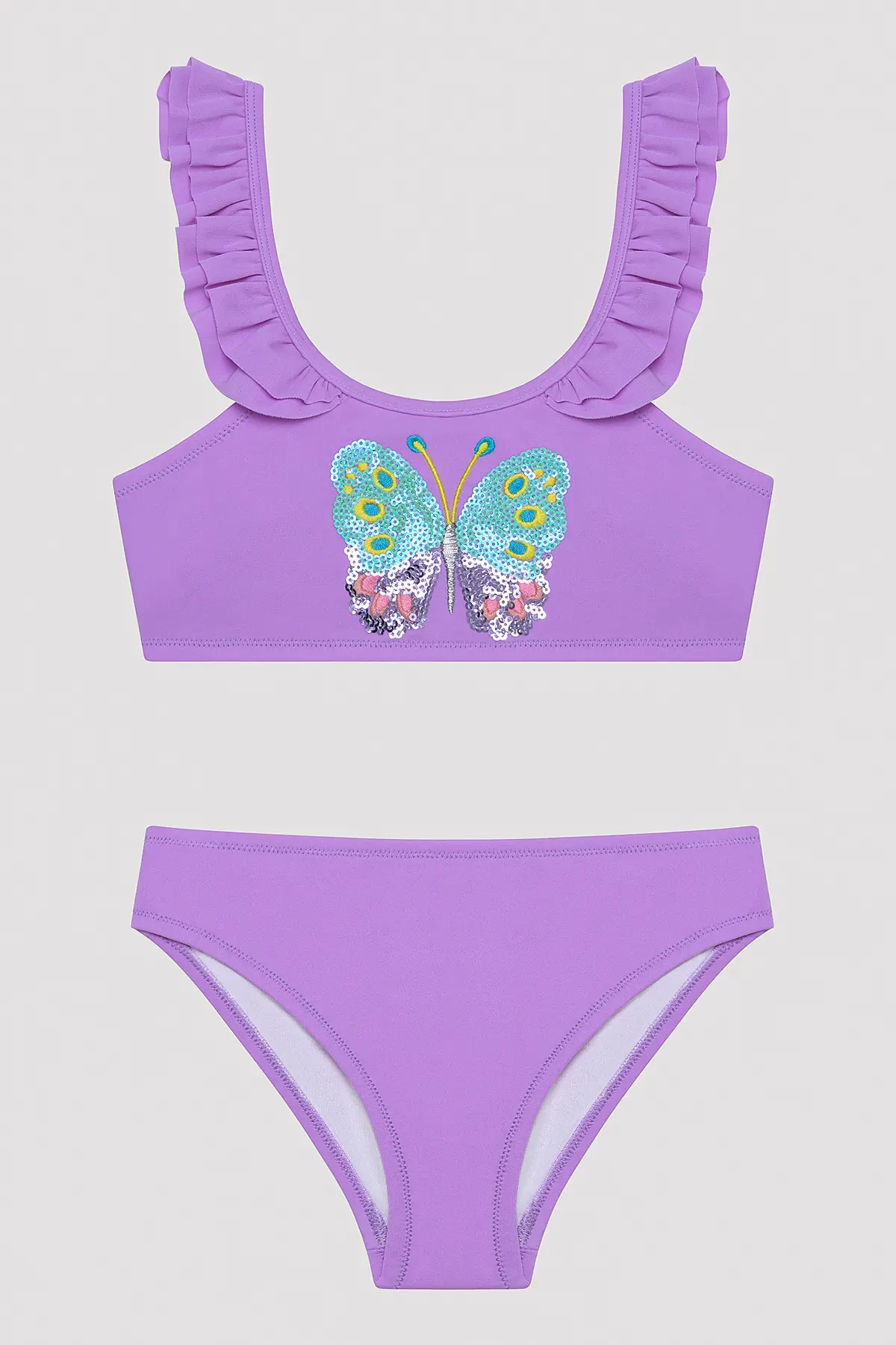 Penti Girls' Butterfly Barbell Lilac Bikini Set
