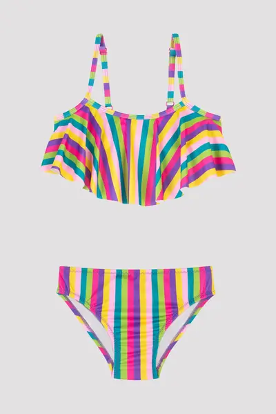 Penti Girls' Striped Bandeau Bikini Set
