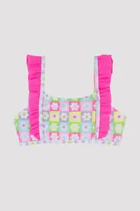 Penti Girls' Daisy Patterned Bandeau Bikini Set - Image 2