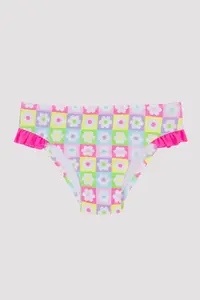 Penti Girls' Daisy Patterned Bandeau Bikini Set - Image 3
