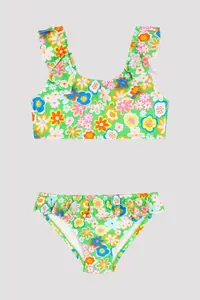 Penti Girls' flower patterned Barbell Bikini Set