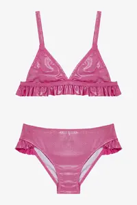 Penti Pink Girls' Shiny Triangle Bikini Set