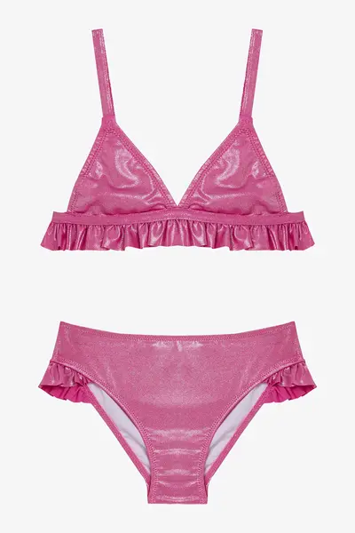 Penti Pink Girls' Shiny Triangle Bikini Set