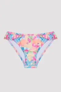 Penti Girl's Flamingo Beach Bandeau Multicolored Bikini Set - Image 3