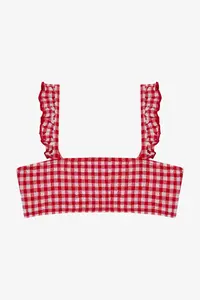 Penti Girl's Gigham Checked Ruffle Bandeau Bikini Set - Image 2