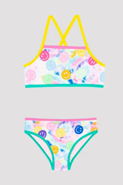 Penti Girls' Smiley Colorful Barbell Bikini Set
