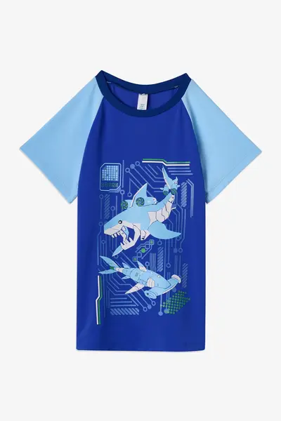 Penti Colorful Boys' Digital Shark UV Top