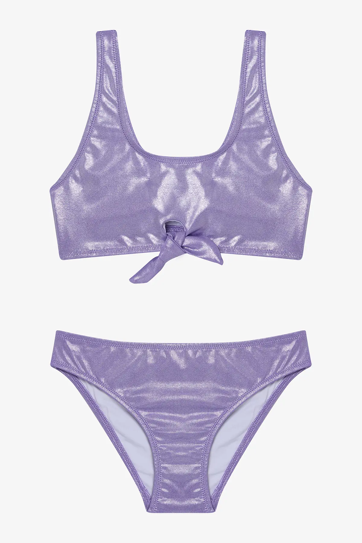 Penti Lilac Girls' Shiny Barbell Collar Bikini Set