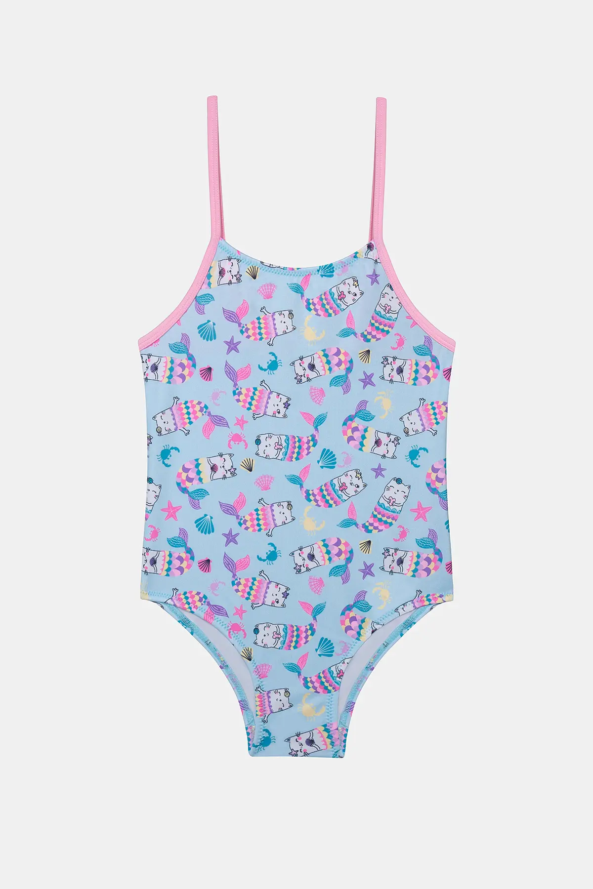 Penti Girls' Mermaid Cat Multicolored Swimsuit
