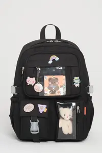 Roxbros Kawaii Korean Style Set of 3 Kids Primary School Bag with Pen Holder Lunch Bag Backpack with Accessories - Image 2