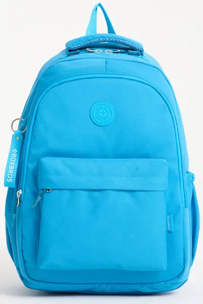 Roxbros School Backpack Turquoise with Laptop Compartment Primary - Middle & High School - 42x35cm