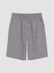 LCW Kids Gray Elastic Waist Striped Boys' Short - Image 2