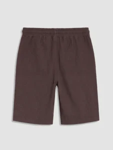 LCW Kids Brown Elastic Waist Muslin Boys' Short - Image 4