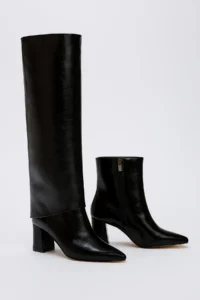 SHOES Black 2 Different Usage Both Boots and Boots Women 7.5 cm Block Heel Boots
