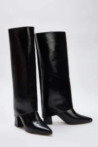 SHOES Black 2 Different Usage Both Boots and Boots Women 7.5 cm Block Heel Boots - Image 2