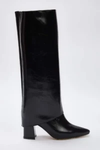 SHOES Black 2 Different Usage Both Boots and Boots Women 7.5 cm Block Heel Boots - Image 4