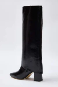 SHOES Black 2 Different Usage Both Boots and Boots Women 7.5 cm Block Heel Boots - Image 5