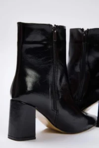 SHOES Black 2 Different Usage Both Boots and Boots Women 7.5 cm Block Heel Boots - Image 8