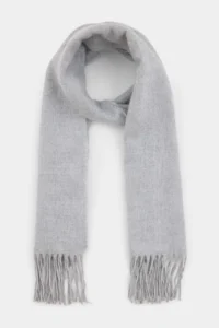 TRENDYOLMİLLA Gray Soft textured Women Tasseled Scarf