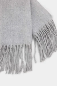 TRENDYOLMİLLA Gray Soft textured Women Tasseled Scarf - Image 2