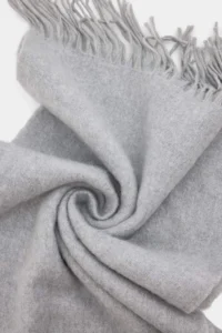 TRENDYOLMİLLA Gray Soft textured Women Tasseled Scarf - Image 3