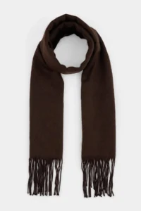 TRENDYOLMİLLA Brown Soft textured Women Tasseled Scarf
