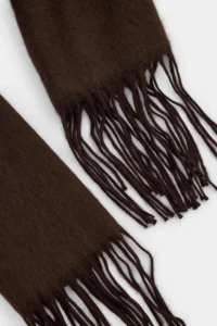 TRENDYOLMİLLA Brown Soft textured Women Tasseled Scarf - Image 2