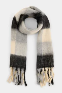 TRENDYOLMİLLA Black striped Soft textured Women Scarf