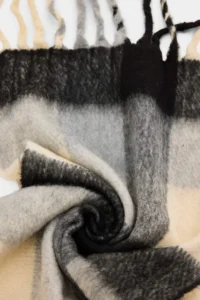TRENDYOLMİLLA Black striped Soft textured Women Scarf - Image 3
