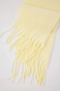 TRENDYOLMİLLA Light YELLOW Tasseled Women Scarf - Image 2