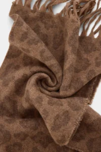 TRENDYOLMİLLA Leopard Soft textured Women Tasseled Scarf - Image 3