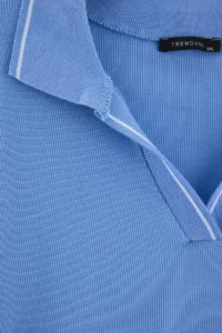 Trendyol Curve Light BLUE Knitwear Collar Detailed Fitted Ribbed Flexible Knitting Blouse - Image 7