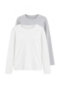 Trendyol Curve Ecru-Gray 2 Sets Paket Crop Camisole Knitting Plus Size Blouse