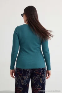 Trendyol Curve Petrol Camisole Crop Knitting Plus Size Blouse - Image 4