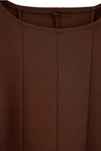 Trendyol Curve Brown interlock Knitting Plus Size Blouse - Image 6